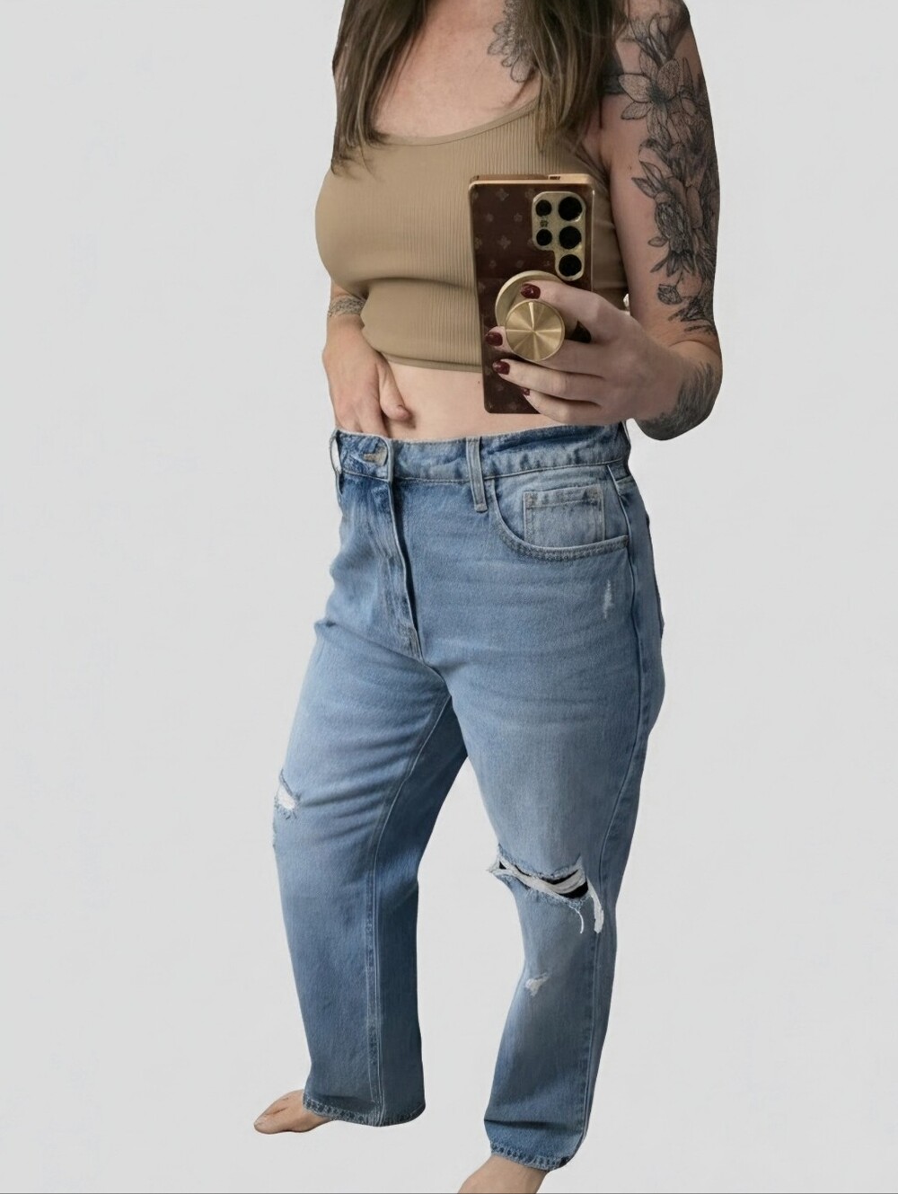 CELLO Light Wash, Skight Destruction, Denim Jeans - Blue